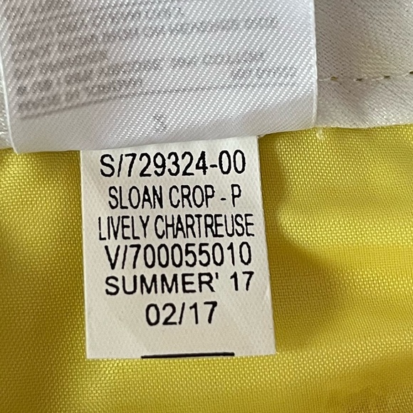 Banana Republic Sloan Crop Ankle Length Pants Slacks in Lively Chartreuse New 2 - Picture 10 of 15